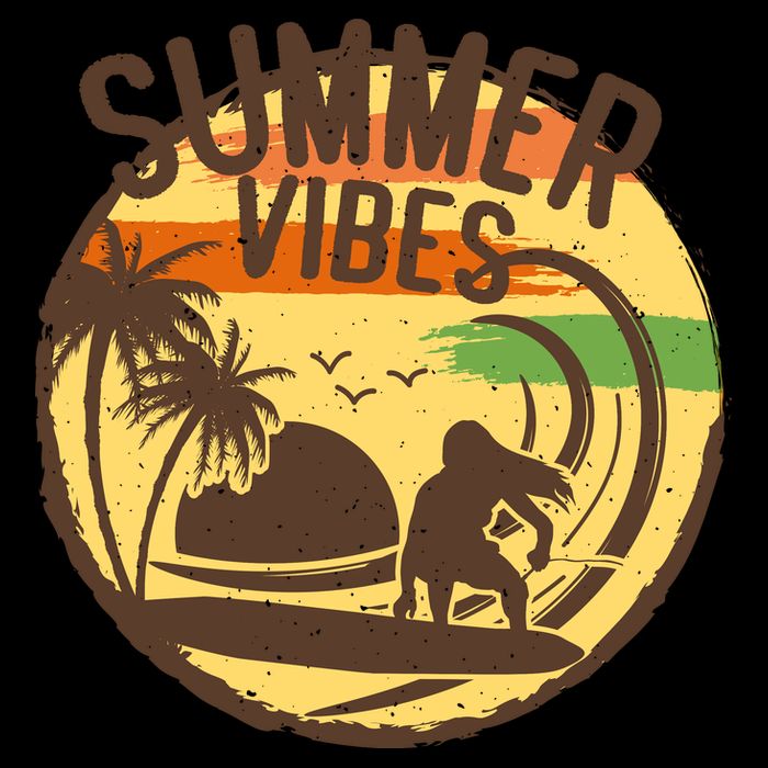 Surfing Vintage Summer Vibes Surfing Palm Beach Gift Backpack