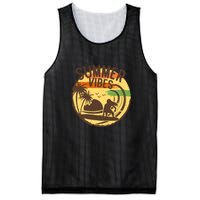 Surfing Vintage Summer Vibes Surfing Palm Beach Gift Mesh Reversible Basketball Jersey Tank