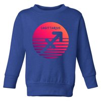 Sagittarius Vintage Sunset / Retro Sagittarius Horoscope Cool Gift Toddler Sweatshirt