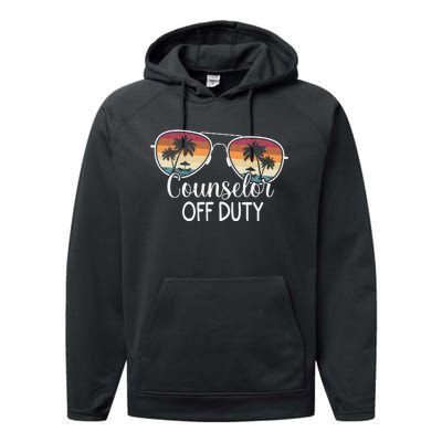 Summer Vacation School End Of Year Counselor Off Duty Performance Fleece Hoodie