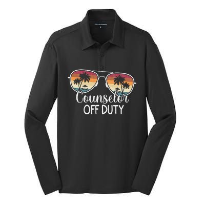 Summer Vacation School End Of Year Counselor Off Duty Silk Touch Performance Long Sleeve Polo