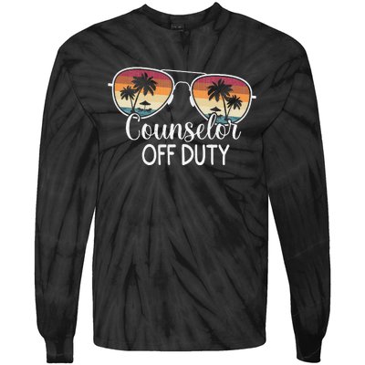 Summer Vacation School End Of Year Counselor Off Duty Tie-Dye Long Sleeve Shirt