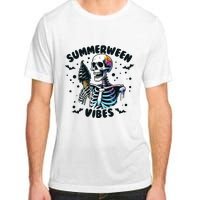 Summerween Vibes Skeleton Ice Cream Summer Vacation Funny Adult ChromaSoft Performance T-Shirt