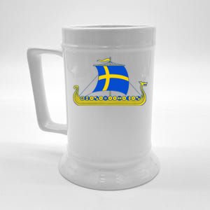 Swedish Viking Ship Sverige Sweden Flag Boat Viking Beer Stein