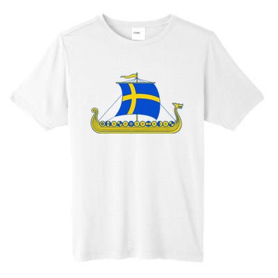 Swedish Viking Ship Sverige Sweden Flag Boat Viking Tall Fusion ChromaSoft Performance T-Shirt