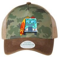 Surf Van Surfboard Palm Trees Surfing Surfer Waves Summer Legacy Tie Dye Trucker Hat