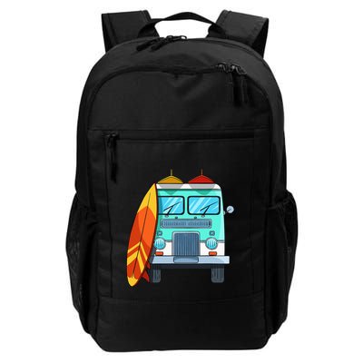 Surf Van Surfboard Palm Trees Surfing Surfer Waves Summer Backpack
