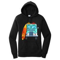 Surf Van Surfboard Palm Trees Surfing Surfer Waves Summer Women's Pullover Hoodie