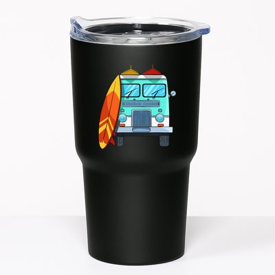 Surf Van Surfboard Palm Trees Surfing Surfer Waves Summer Tumbler