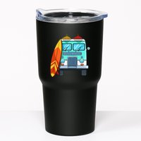 Surf Van Surfboard Palm Trees Surfing Surfer Waves Summer Tumbler