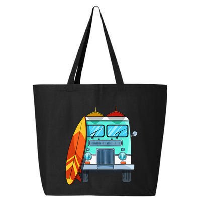 Surf Van Surfboard Palm Trees Surfing Surfer Waves Summer 25L Jumbo Tote