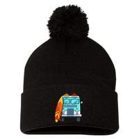 Surf Van Surfboard Palm Trees Surfing Surfer Waves Summer Pom Pom 12in Knit Beanie