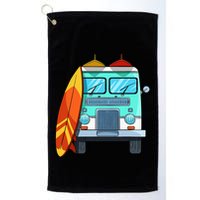 Surf Van Surfboard Palm Trees Surfing Surfer Waves Summer Golf Towel