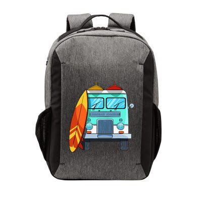 Surf Van Surfboard Palm Trees Surfing Surfer Waves Summer Vector Backpack