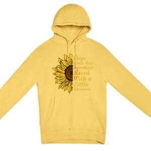 Sunflower Virgo September August Birthday Queen Gift Premium Pullover Hoodie