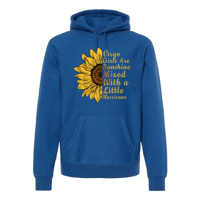 Sunflower Virgo September August Birthday Queen Gift Premium Hoodie