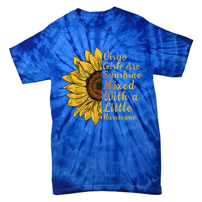 Sunflower Virgo September August Birthday Queen Gift Tie-Dye T-Shirt