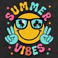 Summer Vibes Tropical Sunset Beach Vacation 7 Panel Mesh Trucker Snapback Hat