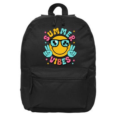 Summer Vibes Tropical Sunset Beach Vacation 16 in Basic Backpack