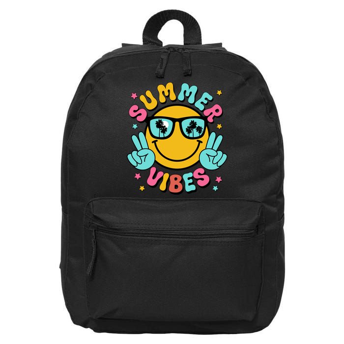 Summer Vibes Tropical Sunset Beach Vacation 16 in Basic Backpack