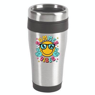 Summer Vibes Tropical Sunset Beach Vacation 16oz Travel Tumbler