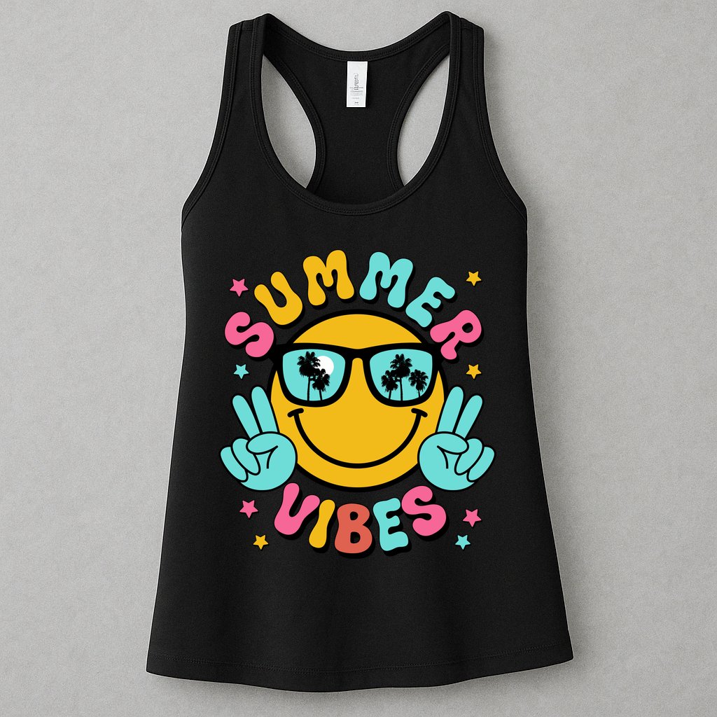 Summer Vibes Tropical Sunset Beach Vacation Womens Tank Top
