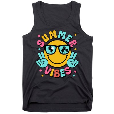 Summer Vibes Tropical Sunset Beach Vacation Tank Top