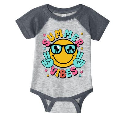 Summer Vibes Tropical Sunset Beach Vacation Infant Baby Jersey Bodysuit