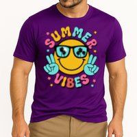 Summer Vibes Tropical Sunset Beach Vacation Cooling Performance Crew T-Shirt
