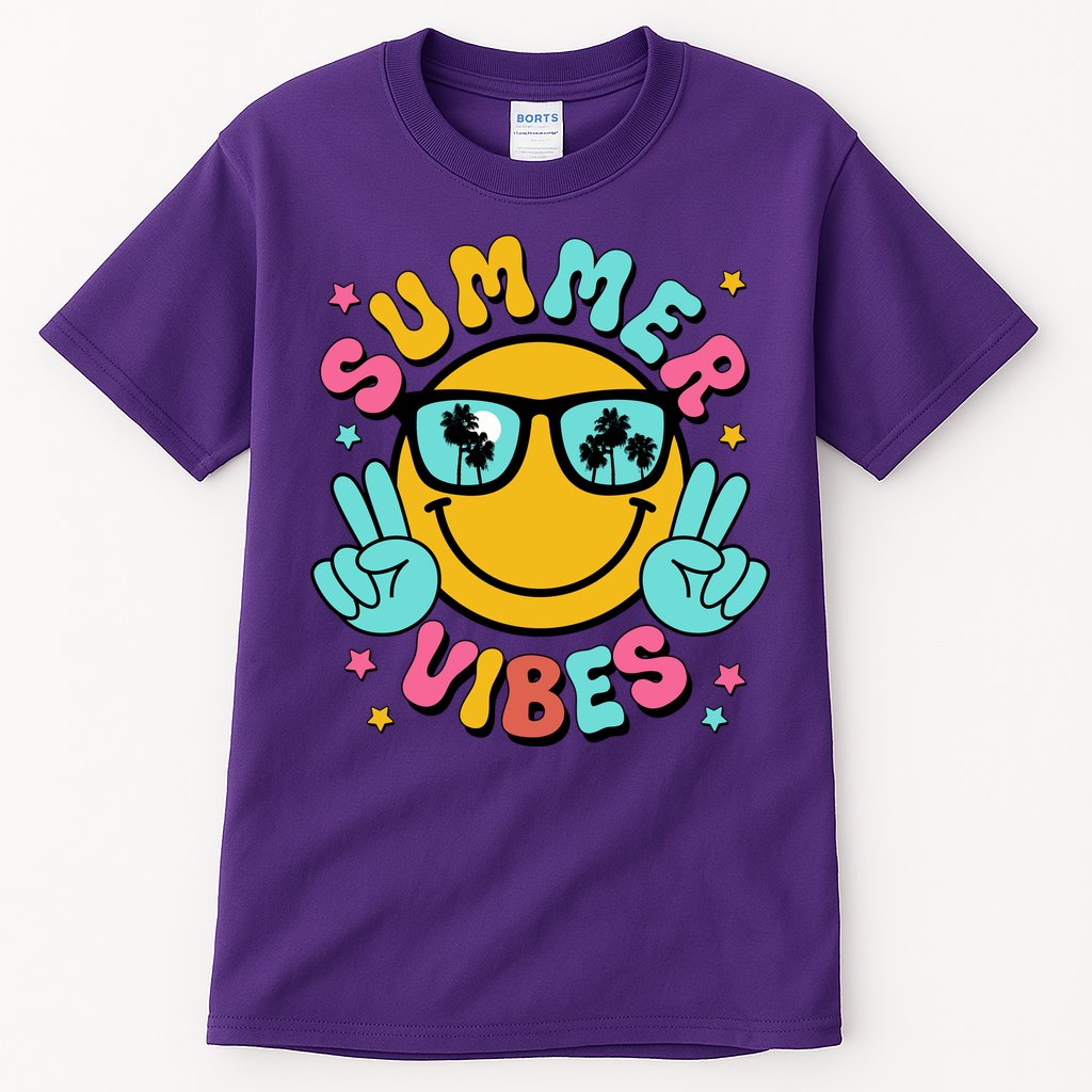 Summer Vibes Tropical Sunset Beach Vacation Tall T-Shirt