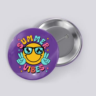 Summer Vibes Tropical Sunset Beach Vacation Button