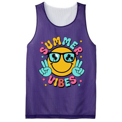 Summer Vibes Tropical Sunset Beach Vacation Mesh Reversible Basketball Jersey Tank