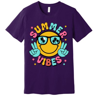 Summer Vibes Tropical Sunset Beach Vacation Premium T-Shirt