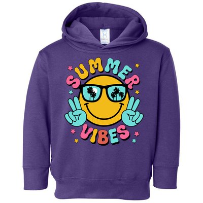 Summer Vibes Tropical Sunset Beach Vacation Toddler Hoodie