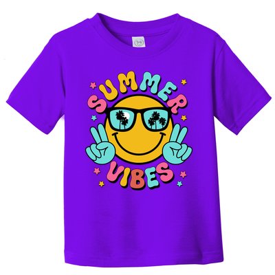 Summer Vibes Tropical Sunset Beach Vacation Toddler T-Shirt