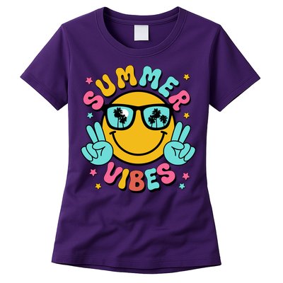 Summer Vibes Tropical Sunset Beach Vacation Womens T-Shirt