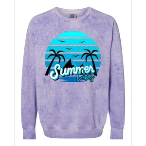 Summer Vibes Tropical Beach Vacation Colorblast Crewneck Sweatshirt