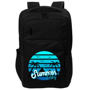 Summer Vibes Tropical Beach Vacation Impact Tech Backpack