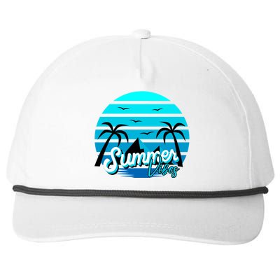 Summer Vibes Tropical Beach Vacation Snapback Five-Panel Rope Hat