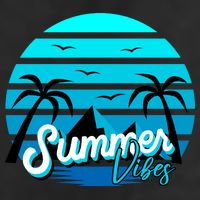 Summer Vibes Tropical Beach Vacation Adult Drive Performance Visor