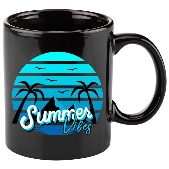Summer Vibes Tropical Beach Vacation 11oz C Handle Ceramic Mug