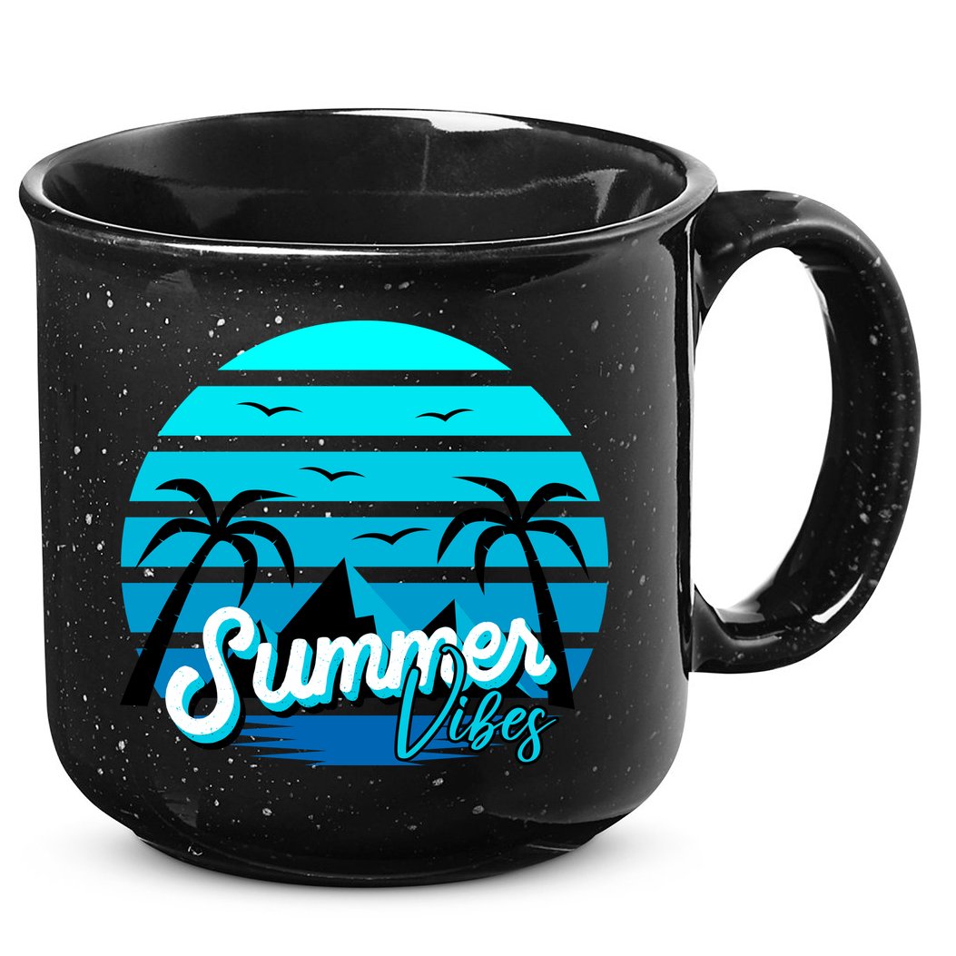 Summer Vibes Tropical Beach Vacation 15oz Campfire Ceramic Mug