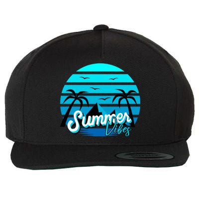 Summer Vibes Tropical Beach Vacation Wool Snapback Cap