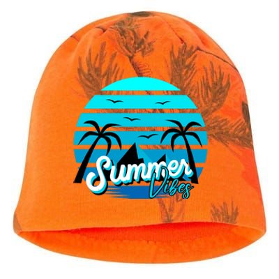 Summer Vibes Tropical Beach Vacation Kati - Camo Knit Beanie