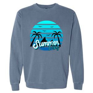 Summer Vibes Tropical Beach Vacation Garment-Dyed Sweatshirt