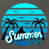 Summer Vibes Tropical Beach Vacation Cotton Canvas Backpack