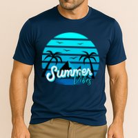 Summer Vibes Tropical Beach Vacation Cooling Performance Crew T-Shirt