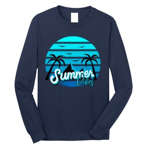 Summer Vibes Tropical Beach Vacation Long Sleeve Shirt