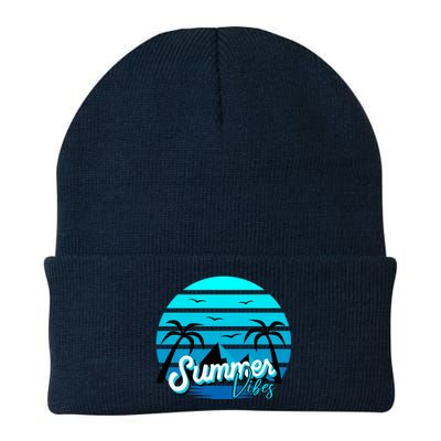 Summer Vibes Tropical Beach Vacation Knit Cap Winter Beanie