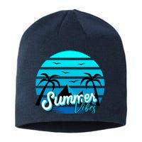 Summer Vibes Tropical Beach Vacation Sustainable Beanie